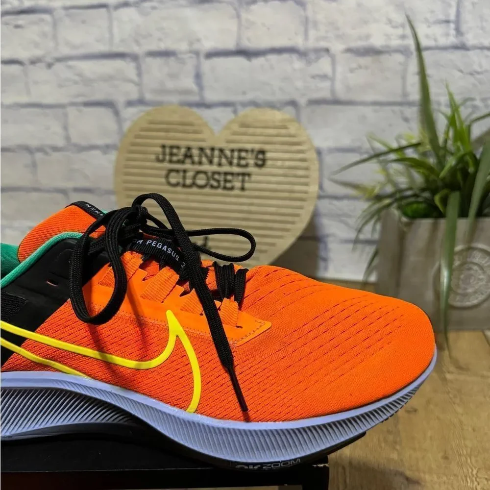Nike Men's Air Zoom Pegasus 38 - DM9052 800 - Hyper Crimson / Yellow - Size 8.5